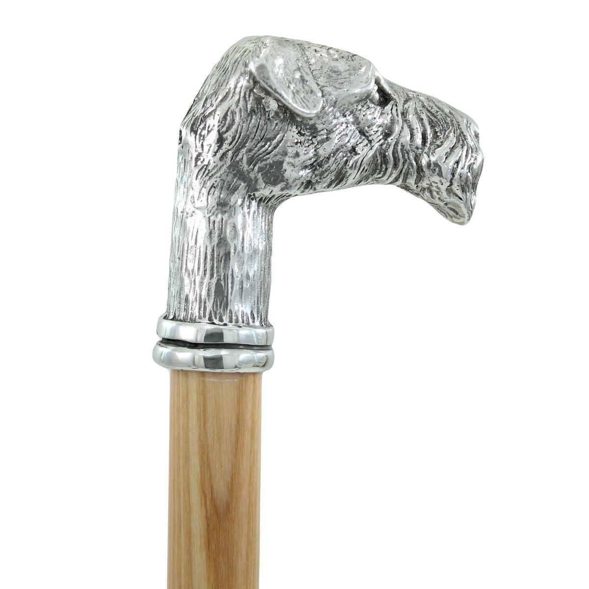 Custom Fox Terrier Dog Handle Cane Or Walking Stick Handmade In Italy