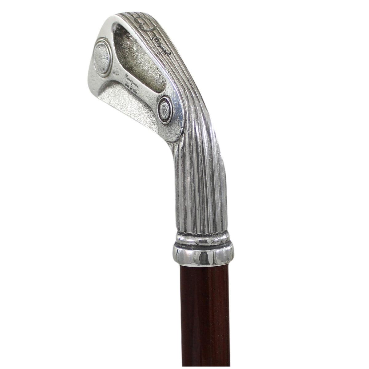 Custom Knob Golf Walking Stick - Solid Pewter Golf Club Handle