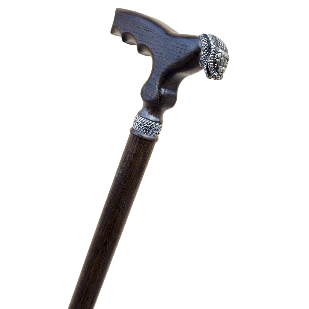 Custom Made Wooden Cobra Snake Cane or Walking Stick