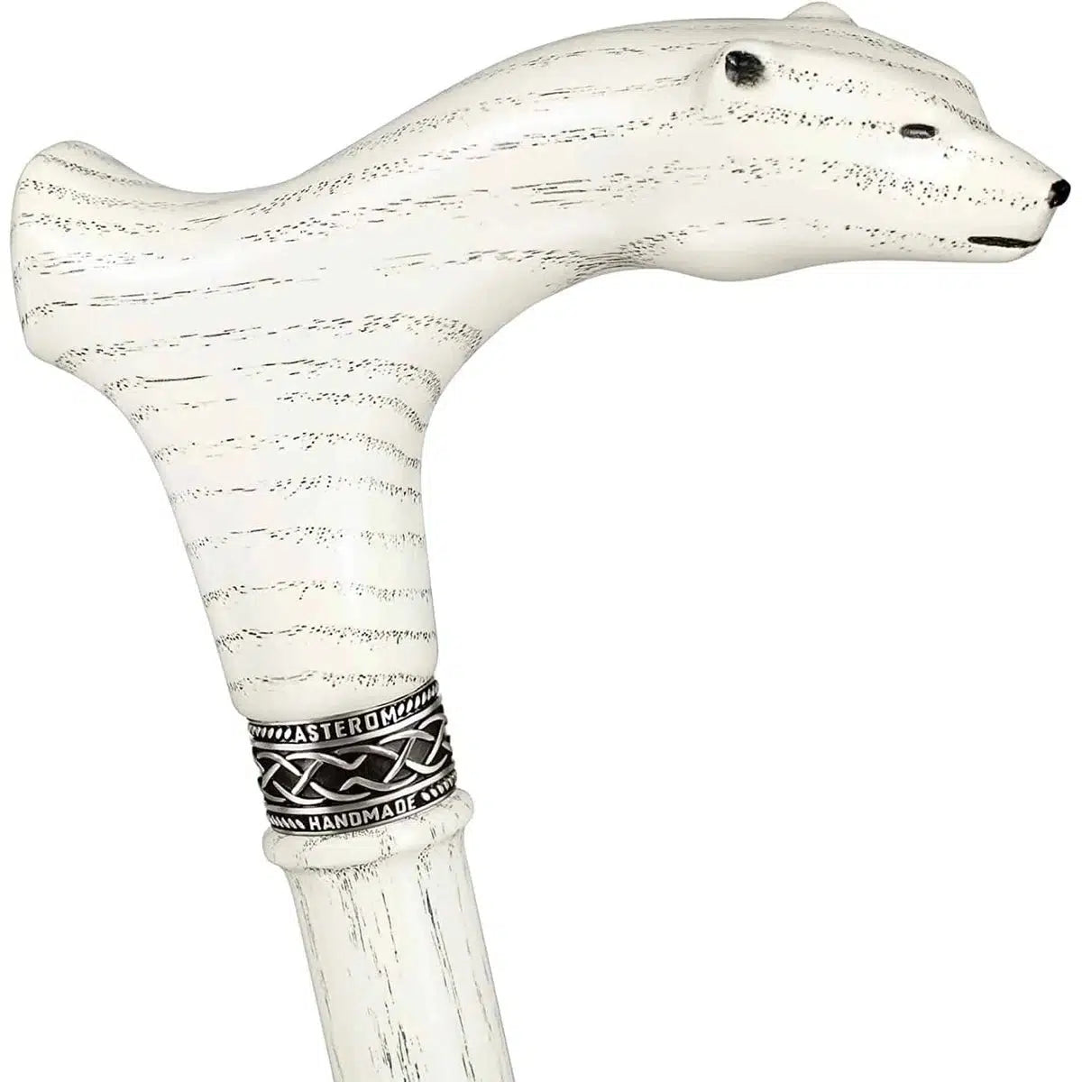 Custom Made Wooden Polar Bear Cane Or Walking Stick