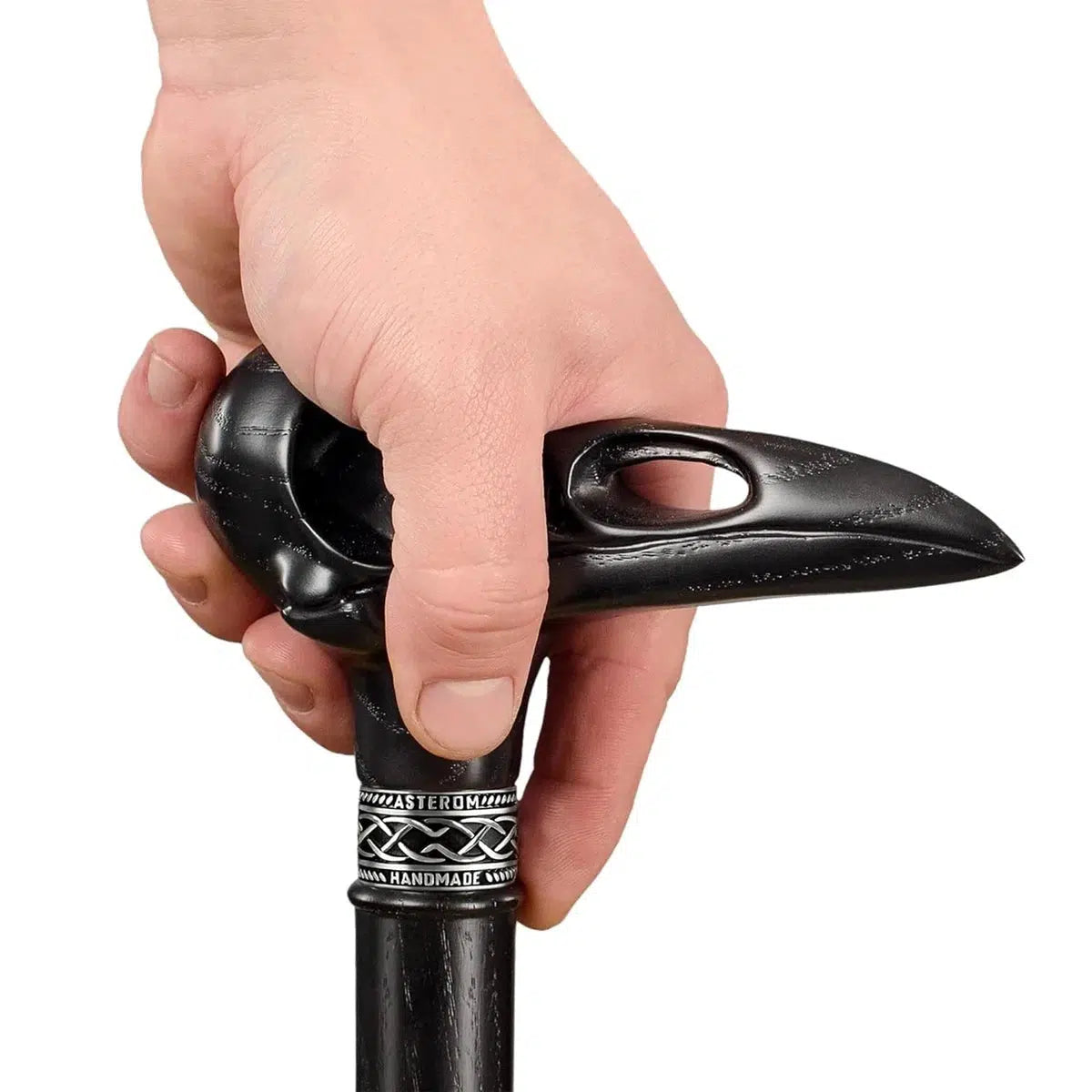 Custom Made Wooden Raven Skull Cane
