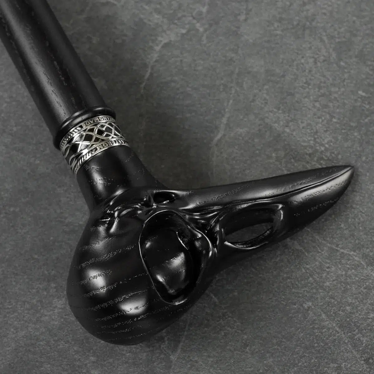 Custom Made Wooden Raven Skull Cane