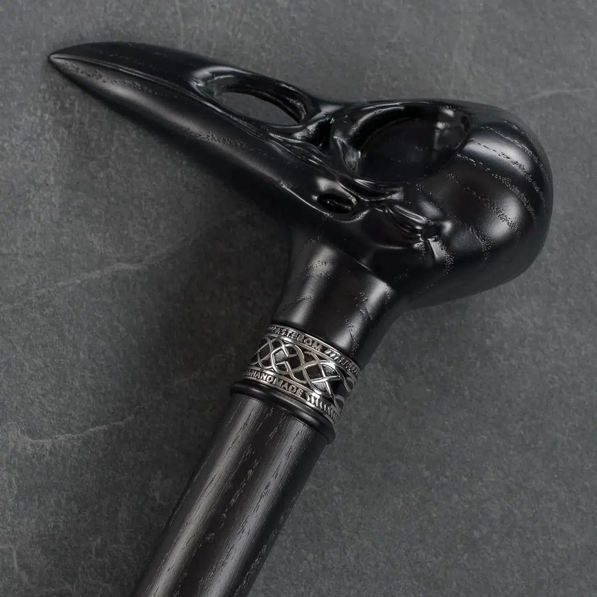 Custom Made Wooden Raven Skull Cane