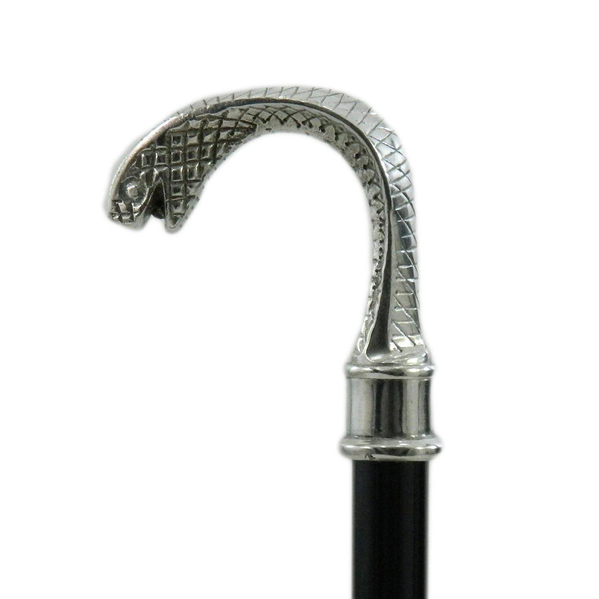 Custom Pure Pewter Cobra Head Walking Stick