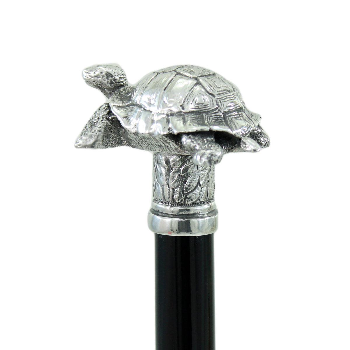 Custom Pure Pewter Turtle Walking Stick