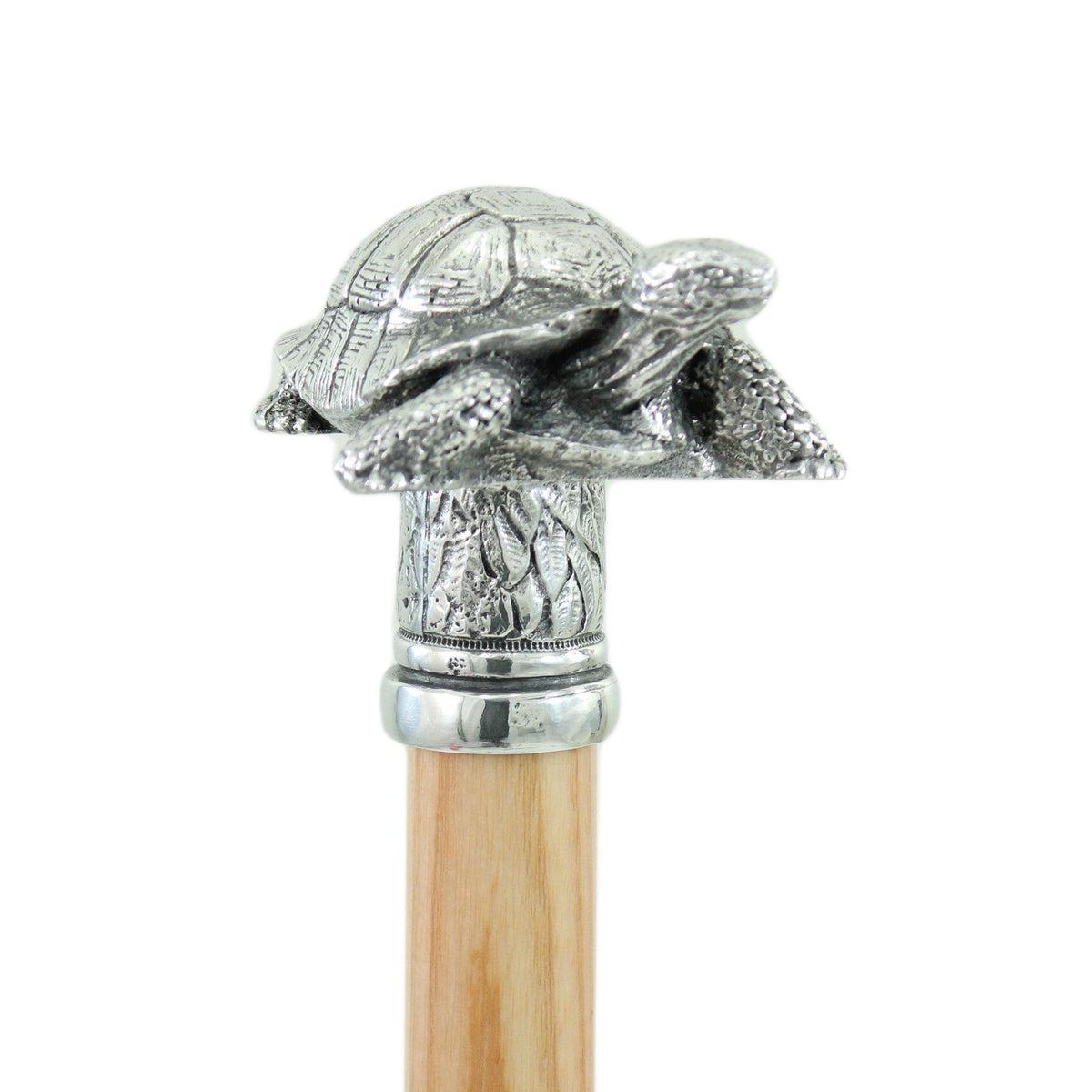 Custom Pure Pewter Turtle Walking Stick