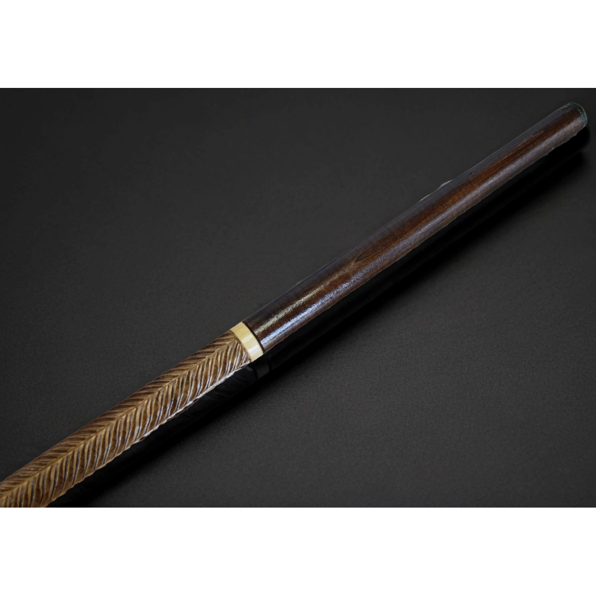 Hand-Carved Otter Head Wooden Walking Stick - Custom Paint and Length