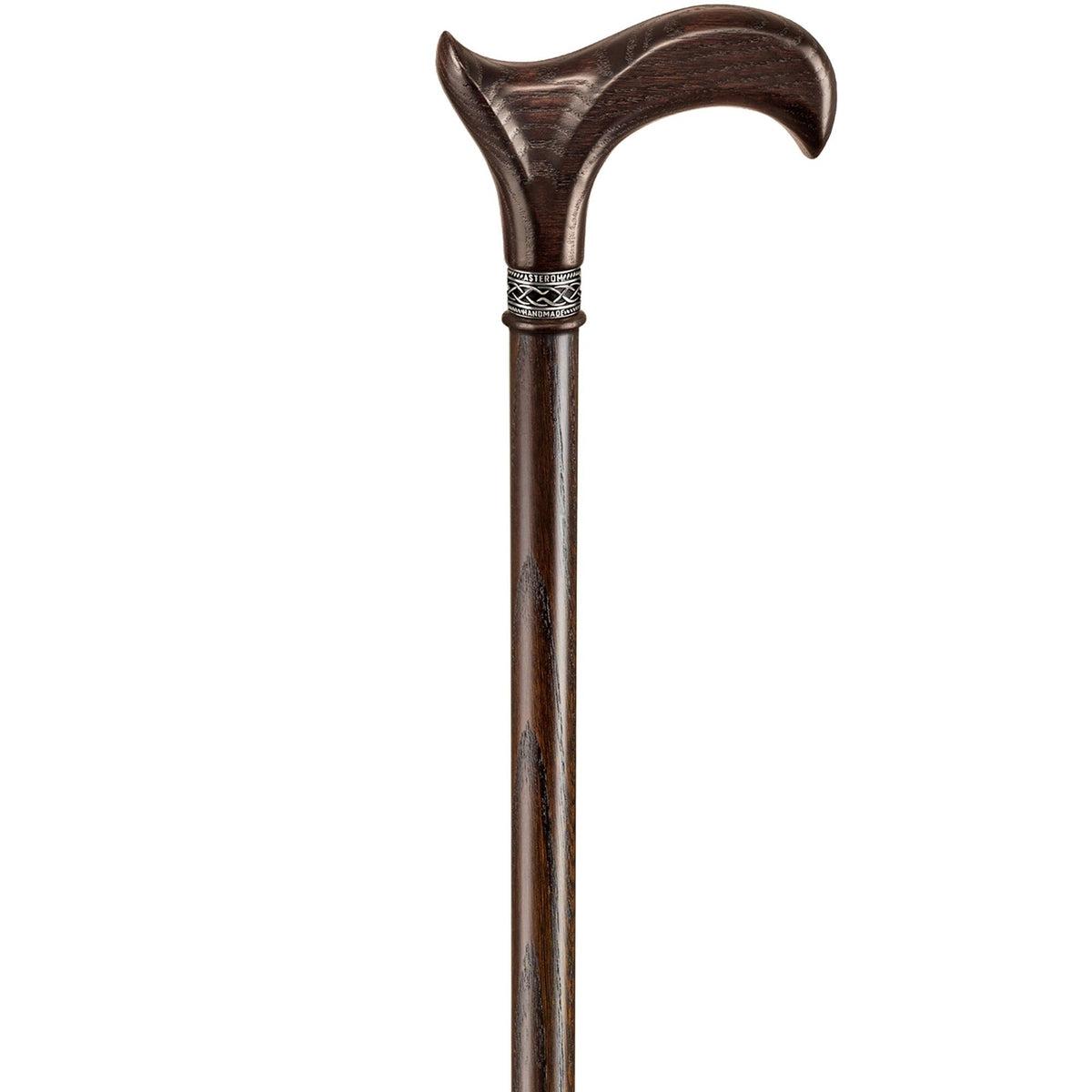 Men or Women Solid Wooden Derby Walking Cane With Palm Grip