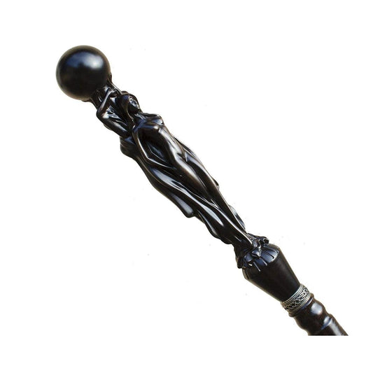 Unique Wooden Hand Carved Twin Nymph Gentleman's Cane