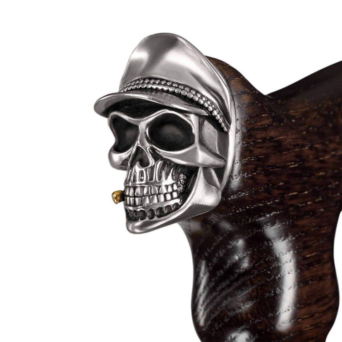 Vanguard Soldier Skull Cane - Custom Made Solid Oak Cool Walking Cane