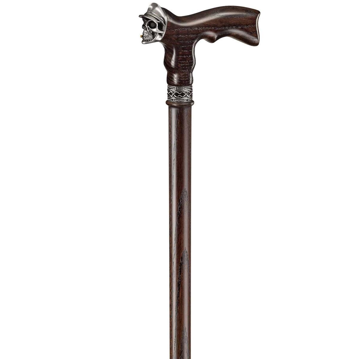 Vanguard Soldier Skull Cane - Custom Made Solid Oak Cool Walking Cane