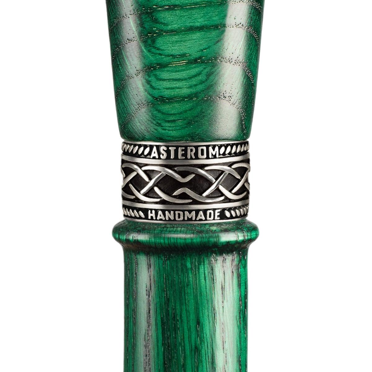 Green Custom Wooden Irish Walking Stick or Cane - Shillelagh