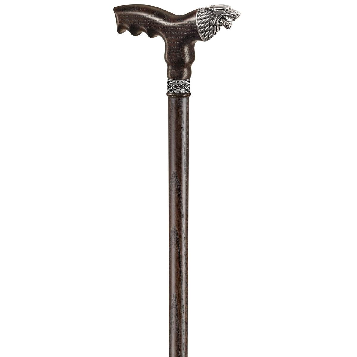 Hand Carved Custom Wooden Dire Wolf Cane or Walking Stick