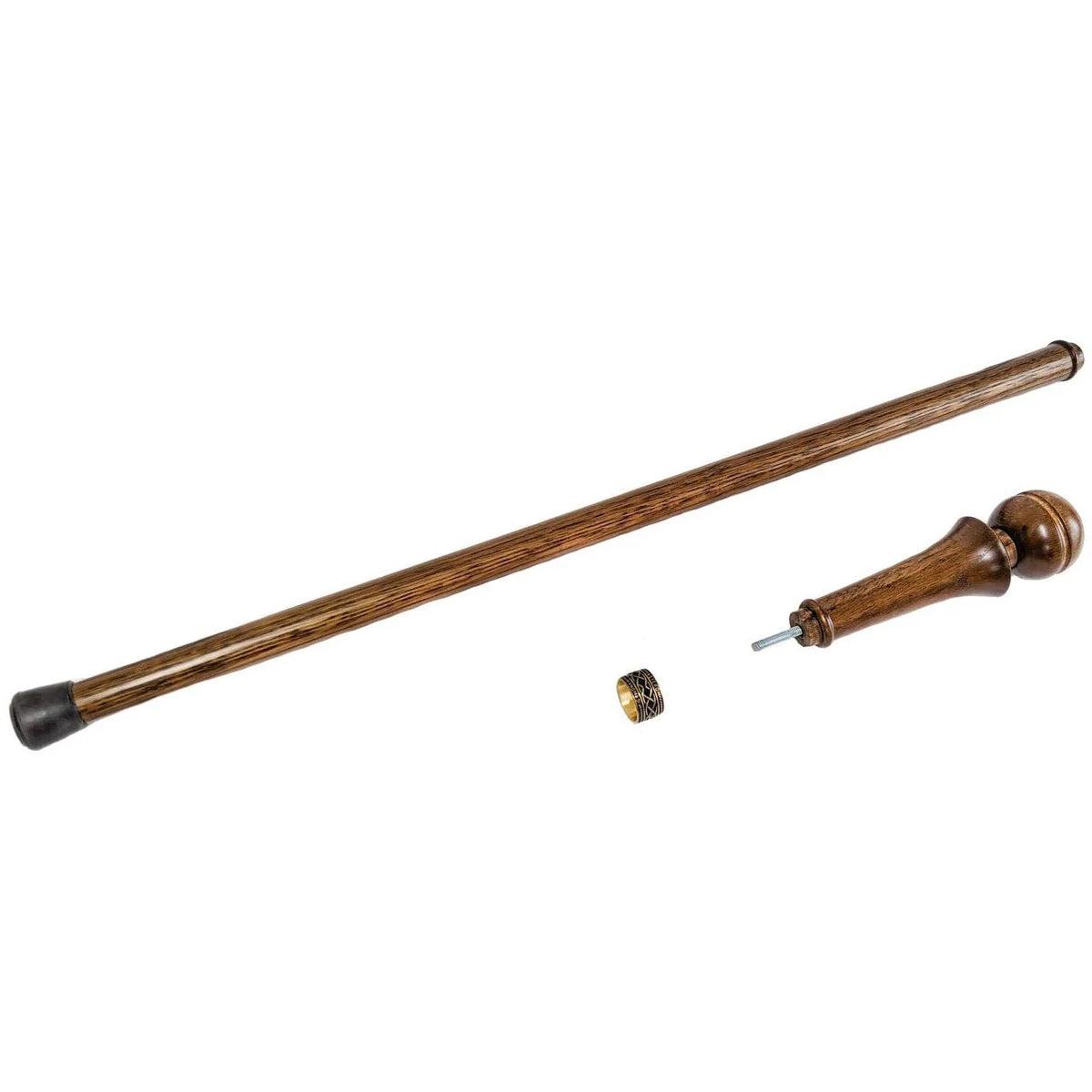 Unique Custom Made 2 Piece Solid Oak Knob Walking Stick or Cane