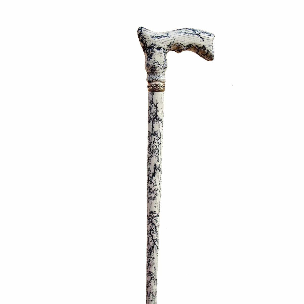 Unique Custom Made Stylish Black and White Lightning Walking Cane or Stick