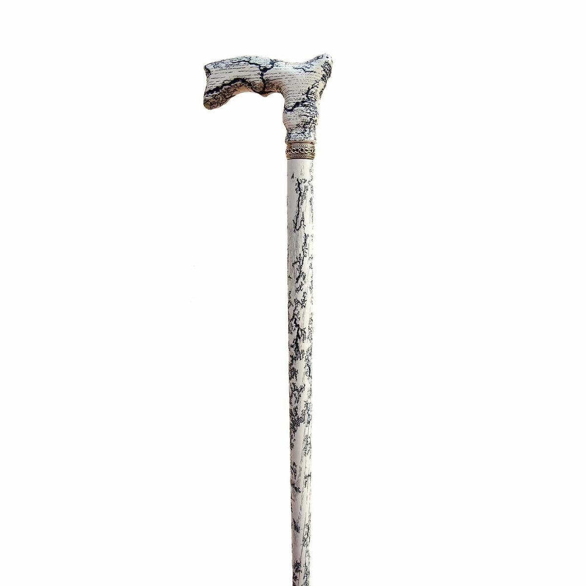 Unique Custom Made Stylish Black and White Lightning Walking Cane or Stick