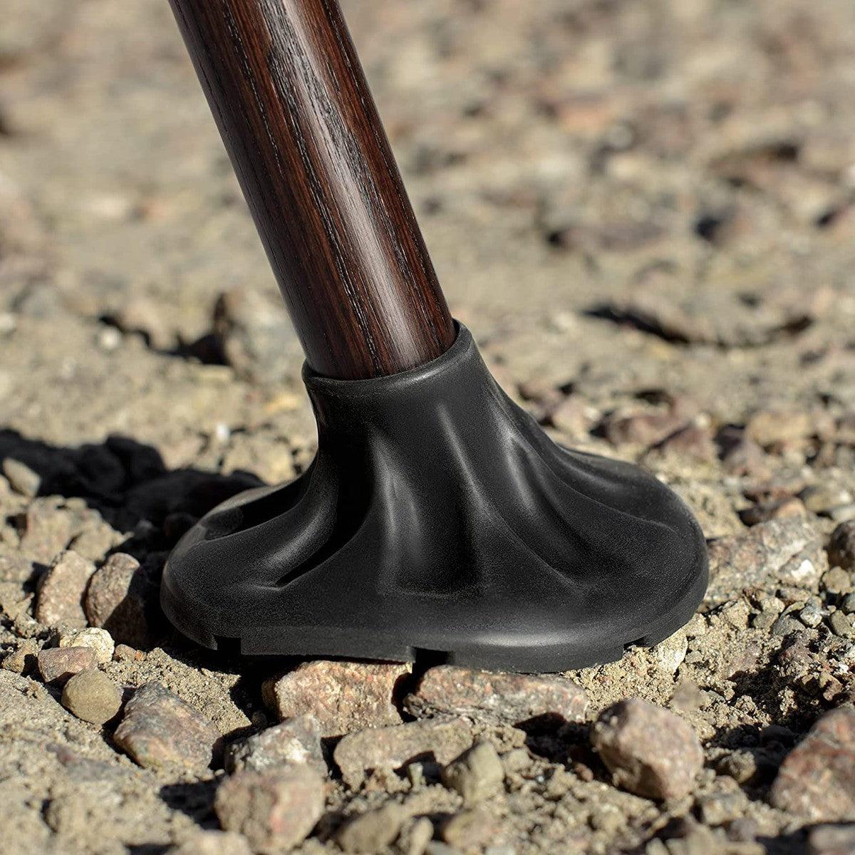 2pcs 7/8" inch Wide Black Cane Rubber Tips