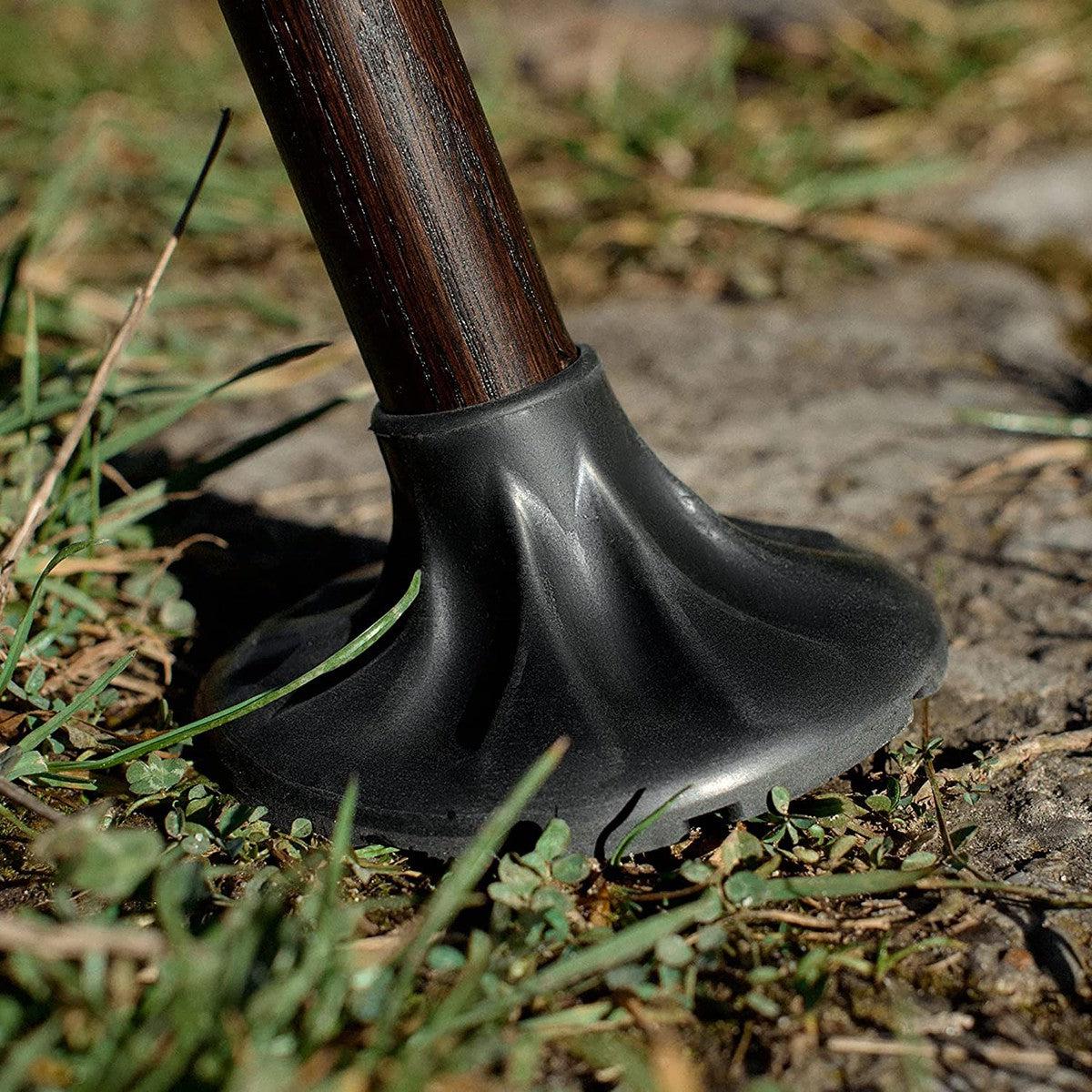 2pcs 7/8" inch Wide Black Cane Rubber Tips