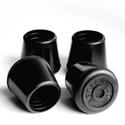 4Pcs 7/8" Inch Black Rubber Cane Tips