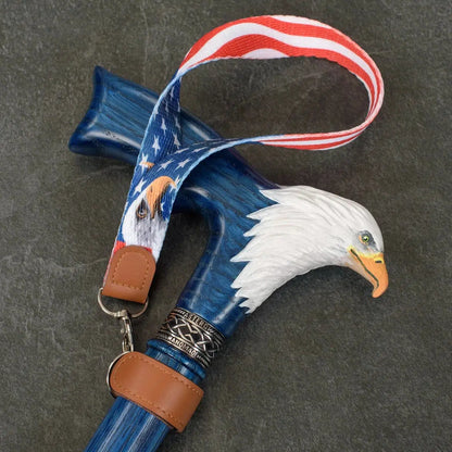American Flag Fashionable Wrist Strap For Canes Or Walking Sticks