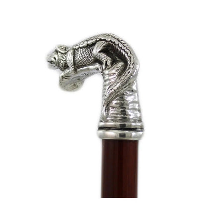 Custom Alligator Cane Or Walking Stick - Handmade In Italy