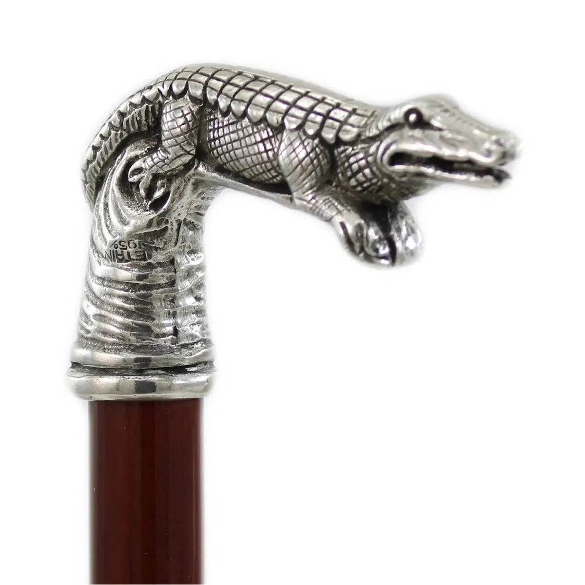 Custom Alligator Cane Or Walking Stick - Handmade In Italy