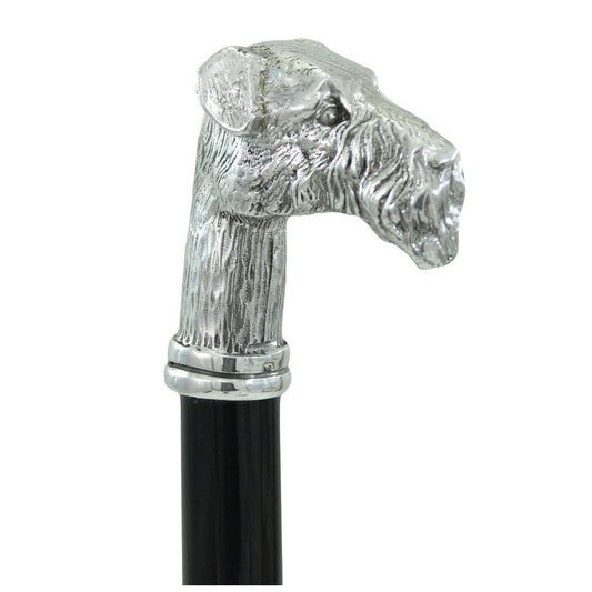 Custom Fox Terrier Dog Handle Cane Or Walking Stick Handmade In Italy