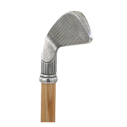 Custom Knob Golf Walking Stick - Solid Pewter Golf Club Handle