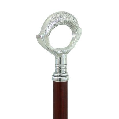 Custom Made Unique Hand Grip Solid Pewter Walking Cane