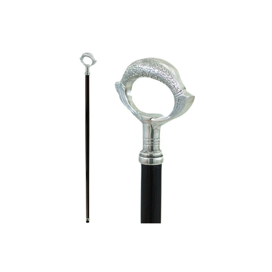Custom Made Unique Hand Grip Solid Pewter Walking Cane