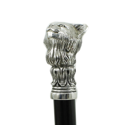 Custom Pewter Cat Cane Or Walking Stick Handmade in Italy