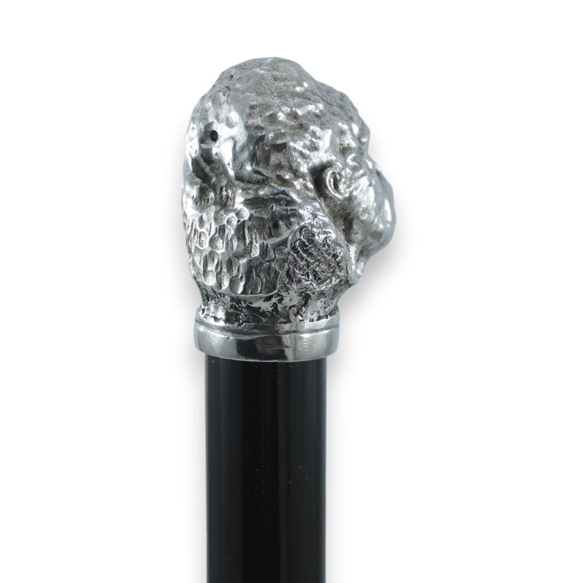 Custom Pewter Gorilla Cane Or Walking Stick - Handmade in Italy