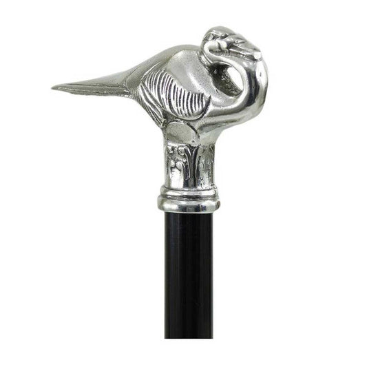 Custom Pewter Poirot Swan Cane Handle or Walking Stick