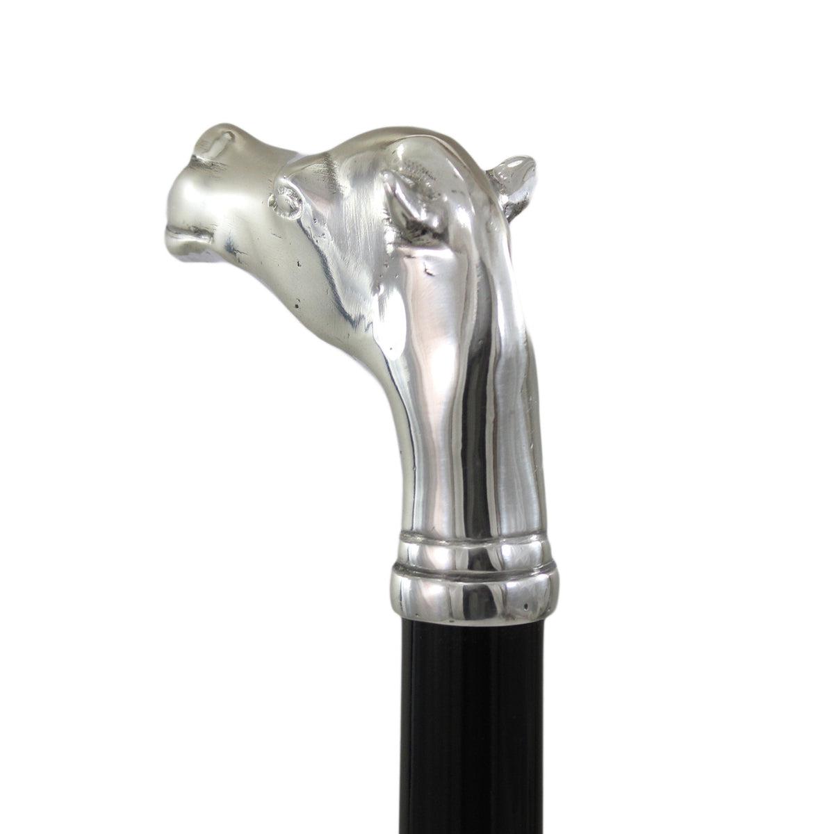 Custom Pure Pewter Camel Cane or Walking Stick