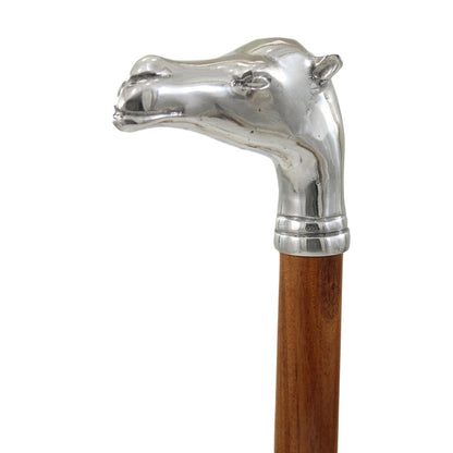 Custom Pure Pewter Camel Cane or Walking Stick