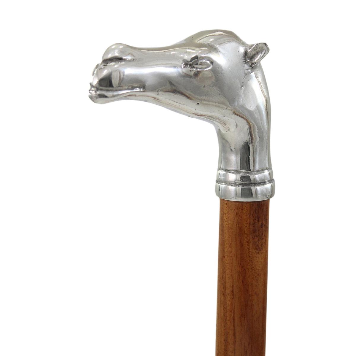 Custom Pure Pewter Camel Cane or Walking Stick