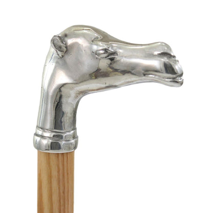 Custom Pure Pewter Camel Cane or Walking Stick