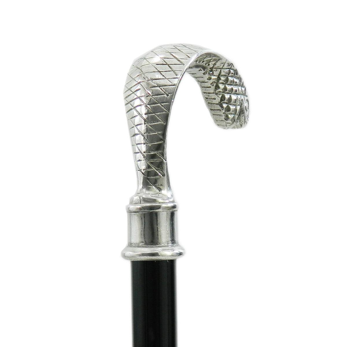 Custom Pure Pewter Cobra Head Walking Stick