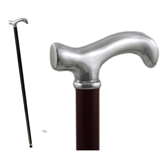 Custom Pure Pewter Derby Handle Classy Cane Or Walking Stick