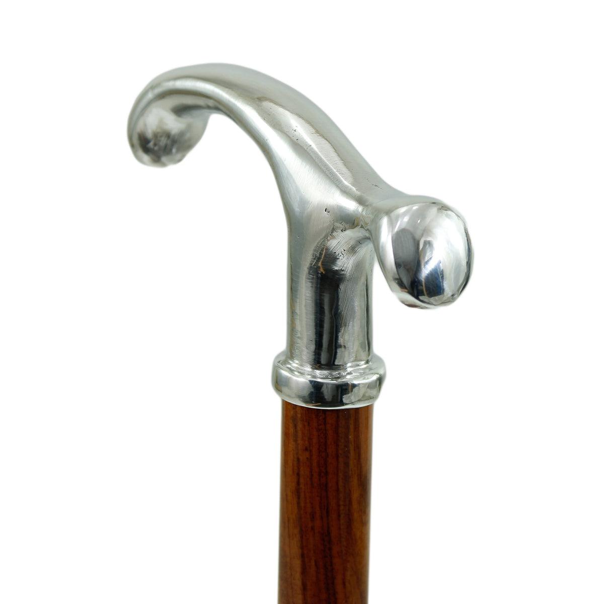 Custom Pure Pewter Elegant Fritz Handle Cane Or Walking Stick