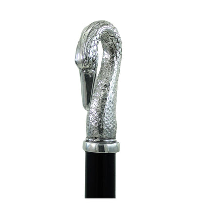 Custom Pure Pewter Swan Neck Walking Stick