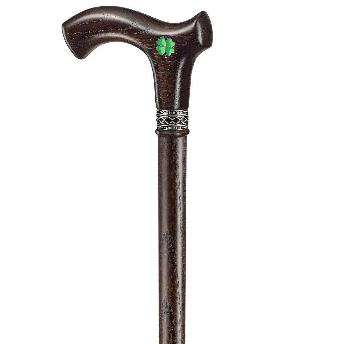 Custom Wooden 4 Leaf Shamrock Irish Cane Or Walking Stick