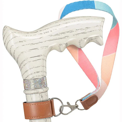 Custom Wooden Ladies Walking Cane With Rhinestones