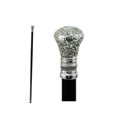 Elegant Custom Made Solid Pewter Capstick Conical Walking Cane