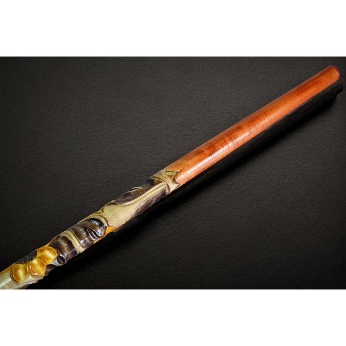 Elegant Swan Hand-Carved Head and Shaft Walking Stick