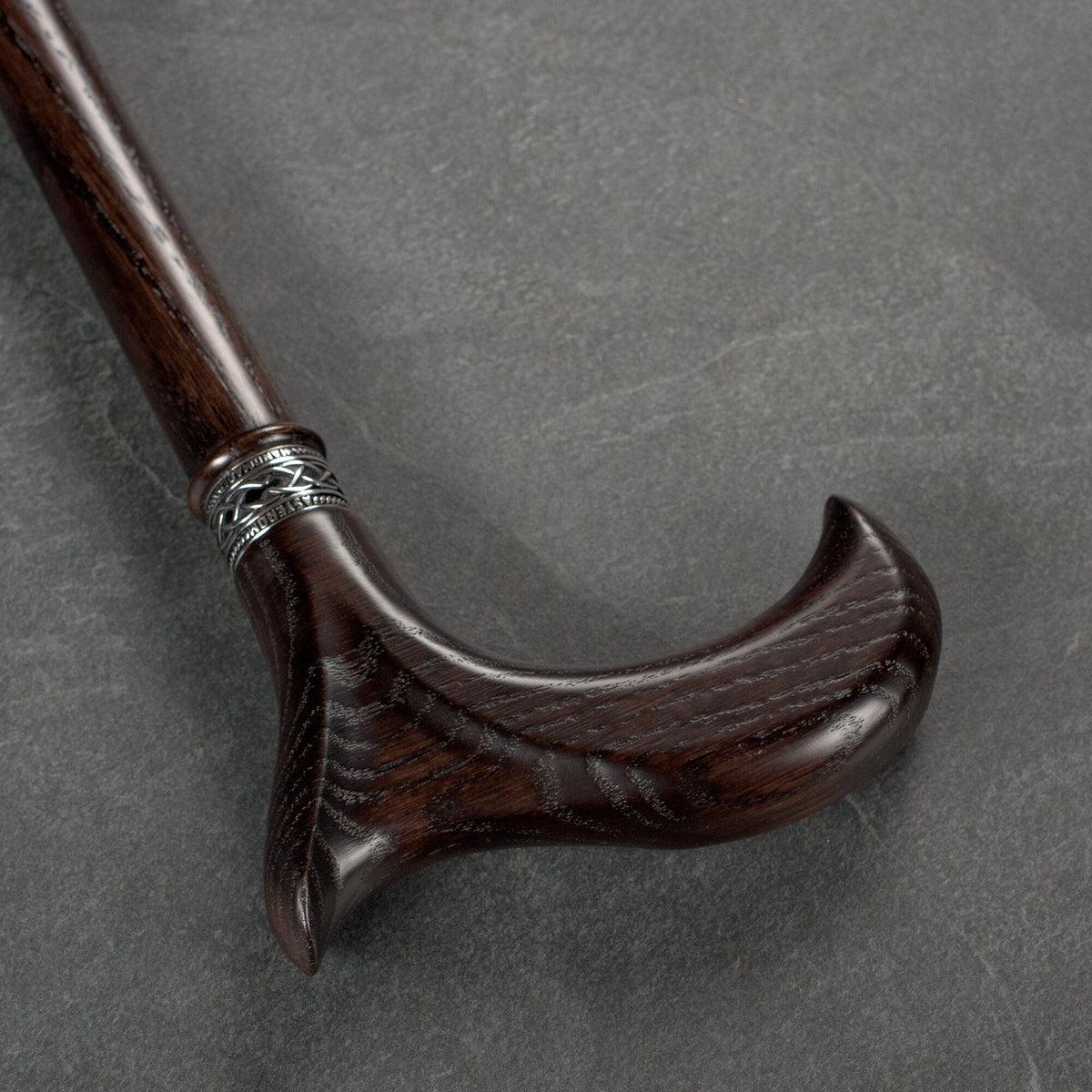 Men or Women Solid Wooden Derby Walking Cane With Palm Grip