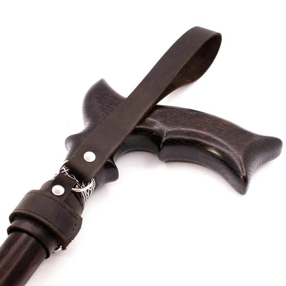 Stylish Pure Leather Wide Walking Stick Wrist Strap - Or Cane