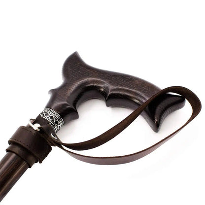 Stylish Pure Leather Wide Walking Stick Wrist Strap - Or Cane