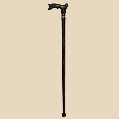 Twilight Galaxy Black and Gold Walking Cane - Custom Made Oak