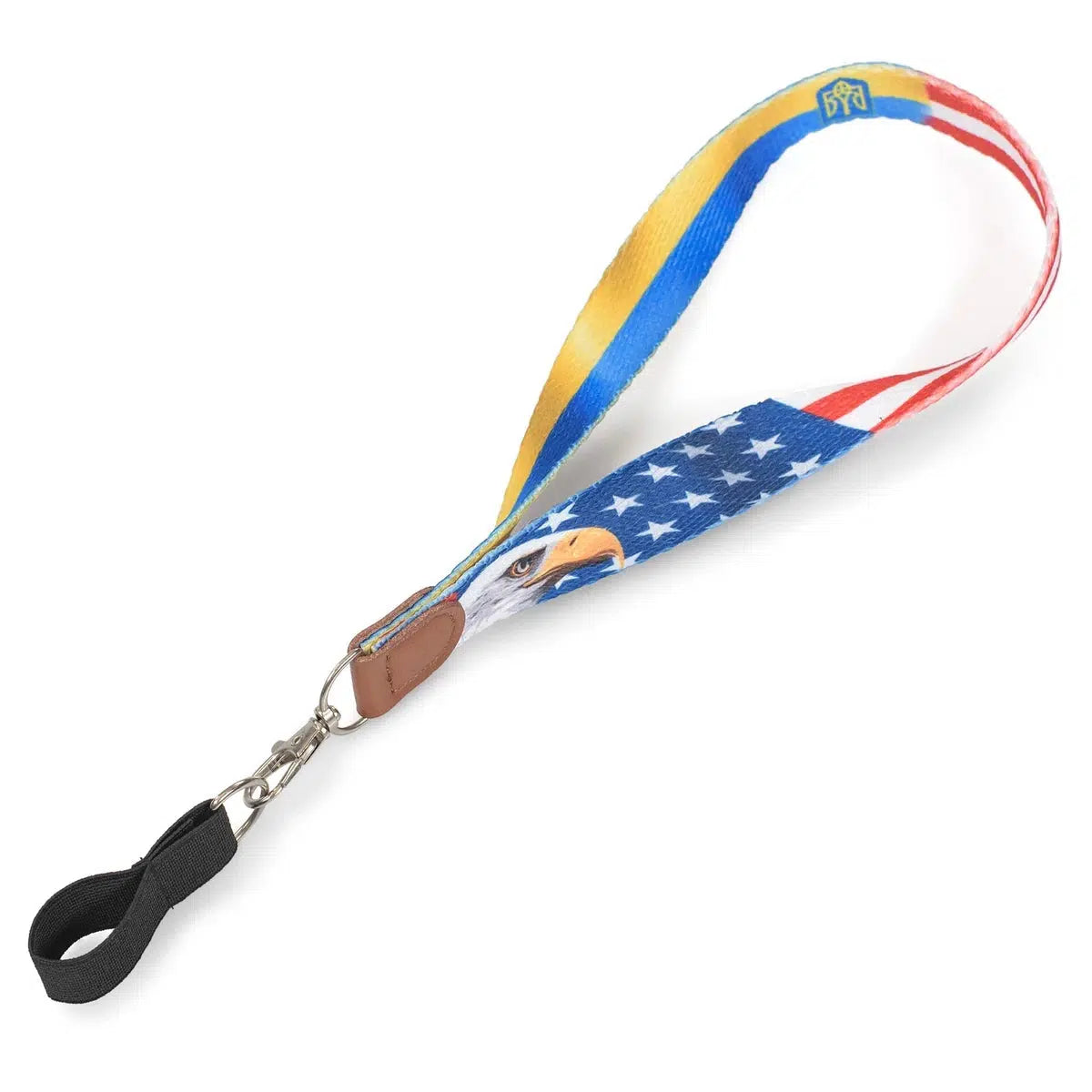 Unique USA and Ukraine Flag Cane Wrist Strap